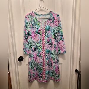 Lilly Pulitzer - Tropical Print Mid Thigh Dress